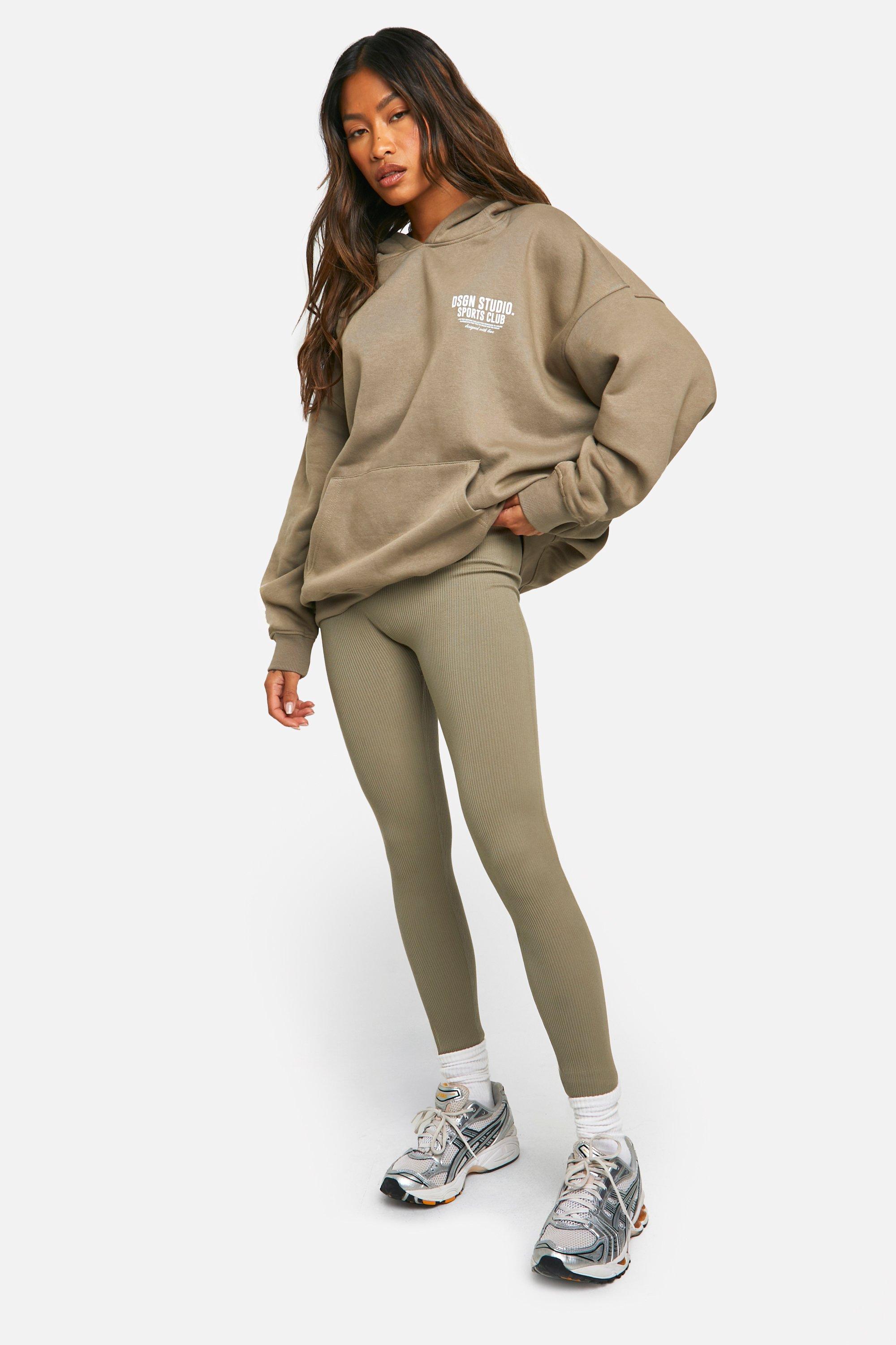 Khaki oversized hot sale sweatshirt